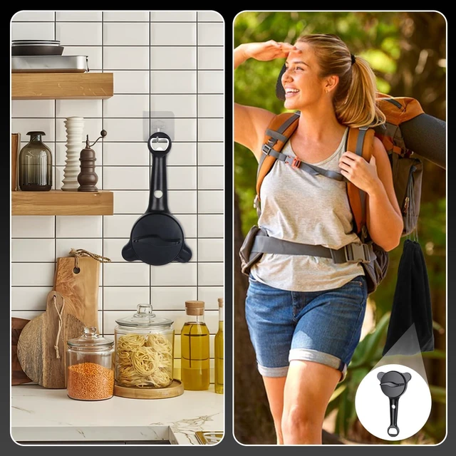 Alt view image 7 of 7 - 2026 Upgraded 4-in-1 Jar Opener for Seniors Adjustable | Stainless Steel Lid Opener with Handle, Includes Hook & storage bag , Can Opener for Arthritis and Weak Hands