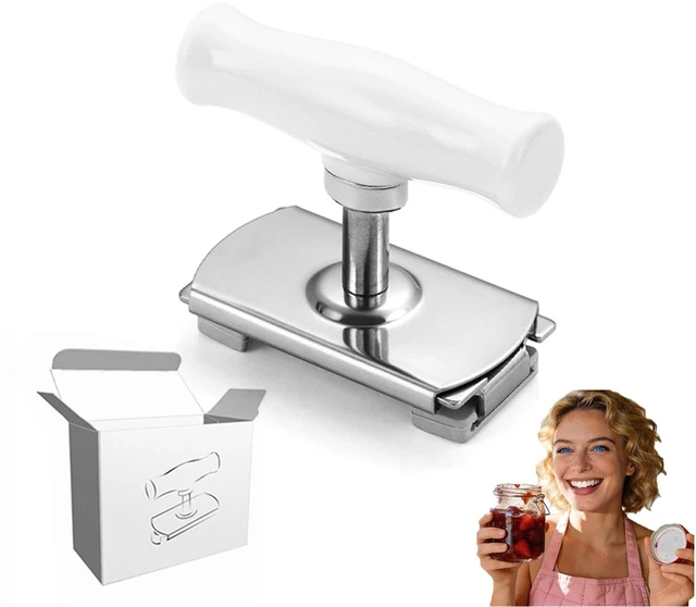Main image of Cap Crack Jar Opener, Jar Openers for Seniors & Weak Hands(White) | Adjustable Lid Opener with Ergonomic Grip, Simple To Operate, No Batteries, Open Any Lid In 3 Seconds, Great for Parents Gift