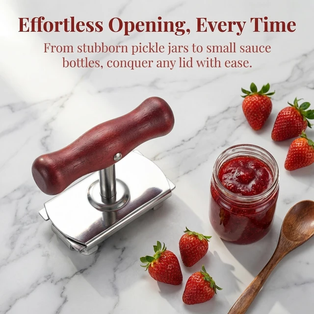 Alt view image 2 of 7 - Cap Crack Jar Opener, Jar Openers for Seniors & Weak Hands(White) | Adjustable Lid Opener with Ergonomic Grip, Simple To Operate, No Batteries, Open Any Lid In 3 Seconds, Great for Parents Gift