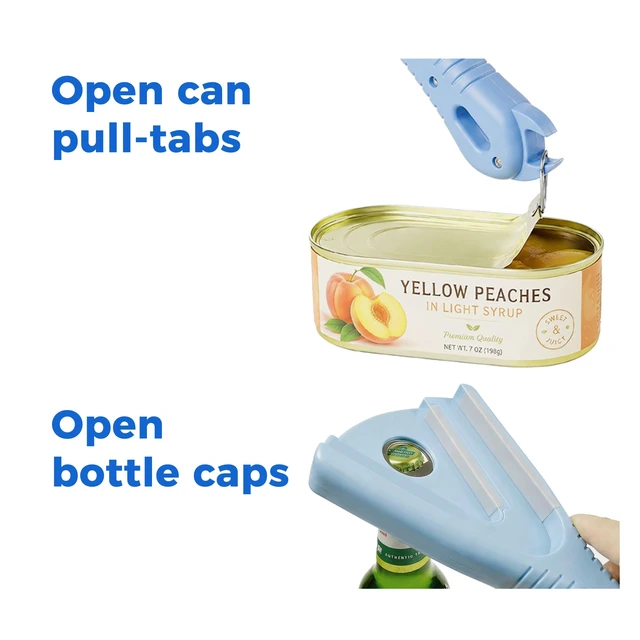 Alt view image 5 of 7 - 3-in-1 Multi Function Jar Opener, for Seniors, Weak Hands, Arthritis | No sharp corners, Safe for hands & lids, Ergonomic Handheld Jar Lid Remover, Fits 0.4"-4.7" Caps, Lightweight, Durable ABS