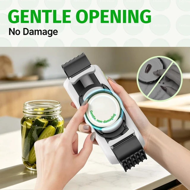 Alt view image 7 of 7 - Effortless Electric Jar Opener Easy Opens Twist-Lid, One Handed Automatic Jar Opener for Weak Hands & Seniors with Arthritis, Battery Operated Essential Kitchen Gadgets Gift for Home
