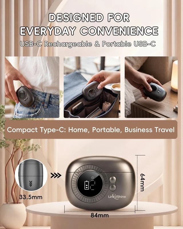 Alt view image 7 of 7 - Electric Nail Clipper, 3-in-1 Nail Trimmer with LED & Magnifier (Black) | Electric nail care for adults & seniors with trimming, shaping and polishing, plus LED light, magnifier and Type-C charging.