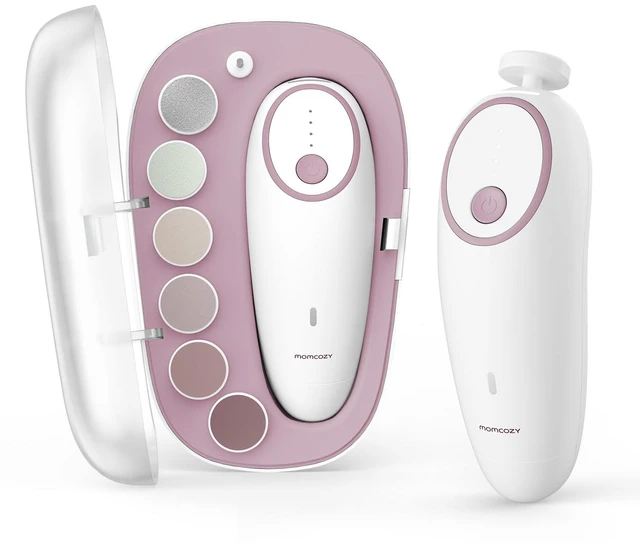 Main image of Baby Nail File Electric, Gentle Baby Nail Trimmer with Night Light | 3500 Lowest RPM Safe Nail Trimmer, 7 Grinding Pads Replacement, Suitable for Whole Family, Newborn Essentials Must-haves,Pink