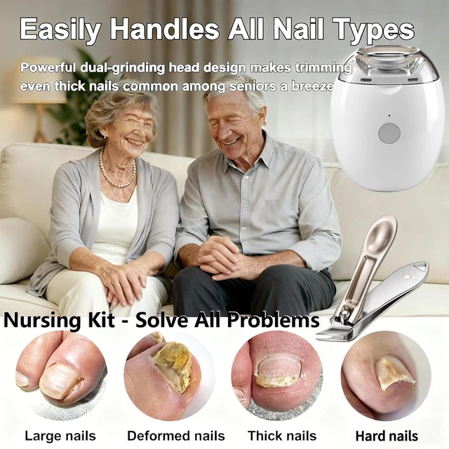 Alt view image 2 of 7 - 2027 Electric Automatic Nail Clipper & Trimmer an Oblique Nail Clippers Set,LED Light + 3-Speed Electric Nail File Kit with Dust Catcher, Ideal for All Your Nail Care Needs,Home Manicur Pedicure