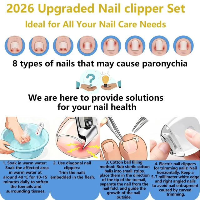 Alt view image 3 of 7 - 2027 Electric Automatic Nail Clipper & Trimmer an Oblique Nail Clippers Set,LED Light + 3-Speed Electric Nail File Kit with Dust Catcher, Ideal for All Your Nail Care Needs,Home Manicur Pedicure