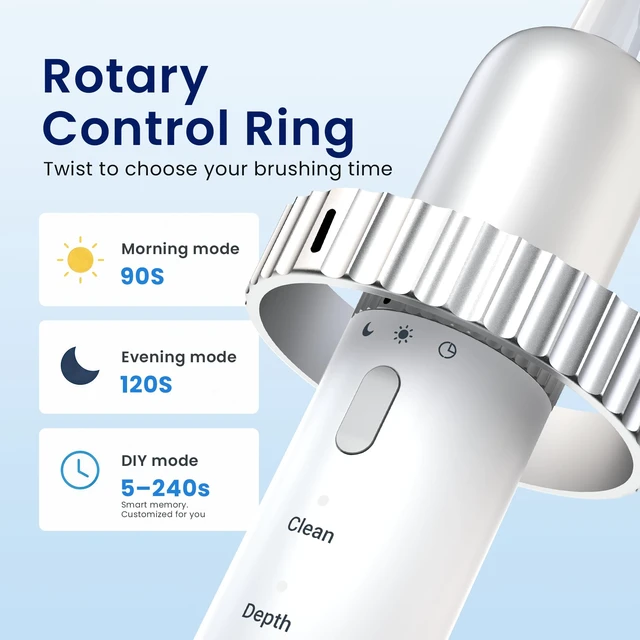 Alt view image 4 of 7 - Sonic Electric Toothbrush for Adults, 42,000 VPM, 4 Modes | 4 Brush Heads, Smart Timer, Rechargeable, IPX7 Waterproof, Type-C Charging, Long Battery Life for Home, Travel & School