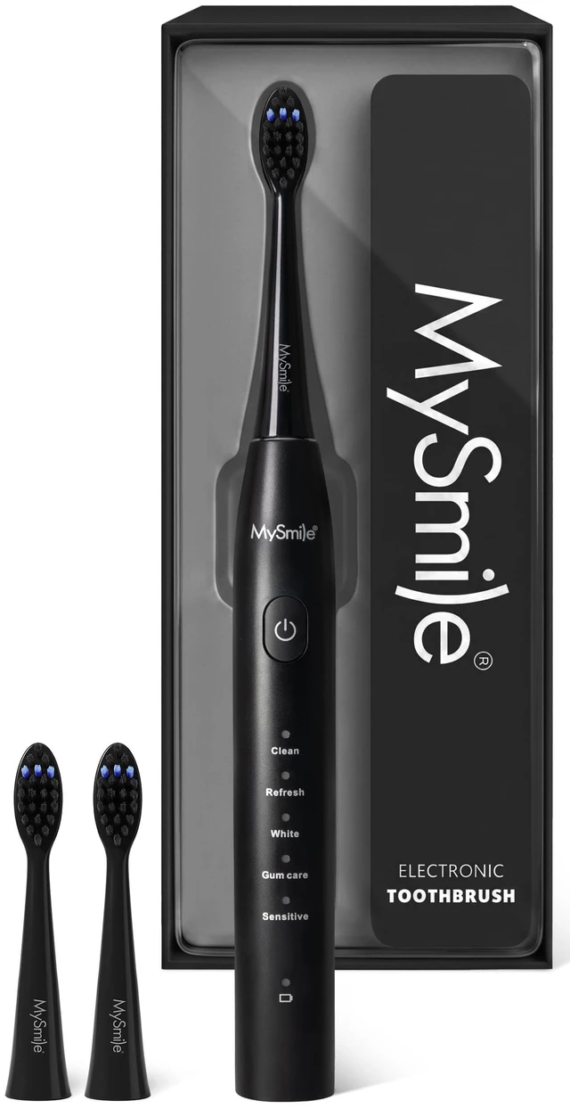Main image of DY156 Rechargeable Electric Toothbrush, 3 Brush Heads, Black | 45,000 VPM Deep Daily Clean; 5 Brush Settings; 2-Minute Guided Timer; 60-Day Battery; Lightweight & Travel-Ready; IPX7
