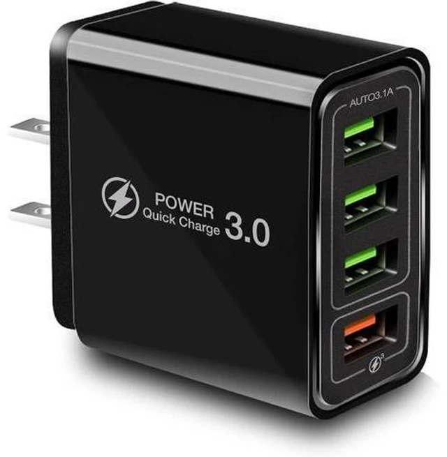 Alt view image 8 of 14 - Ulti Charger 4 Ports with Quick Charger Boltz Pro Lightning Fast Charger Fast Charging Block for Smart Phones Tablets Devices with Multiple Ports | Wall Charge for Travel & Home