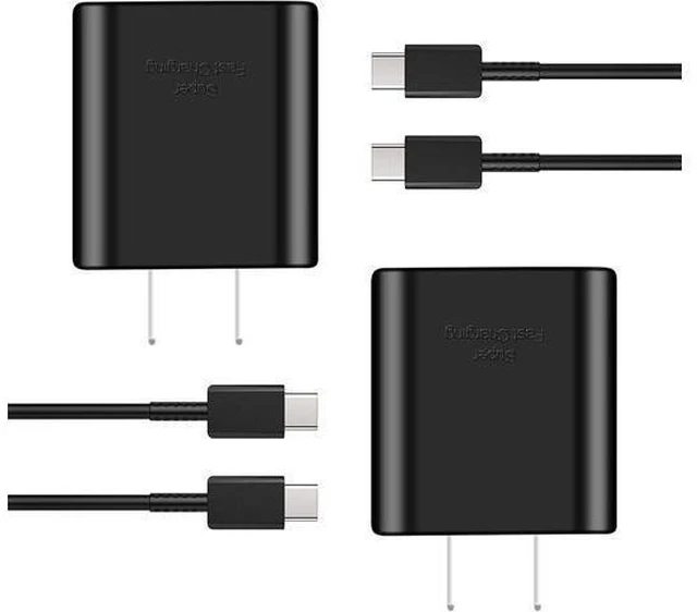 Alt view image 8 of 14 - 45W USB C Charger,2-Pack Samsung Super Fast Charging Wall Charger for Samsung Galaxy S22 Ultra/S22/S22 Plus/S23 Ultra/S23/S23 Plus/S21/Note 10/10 Plus,Galaxy Tab S8/S8+/S8 Ultra with 5ft Type C Cord