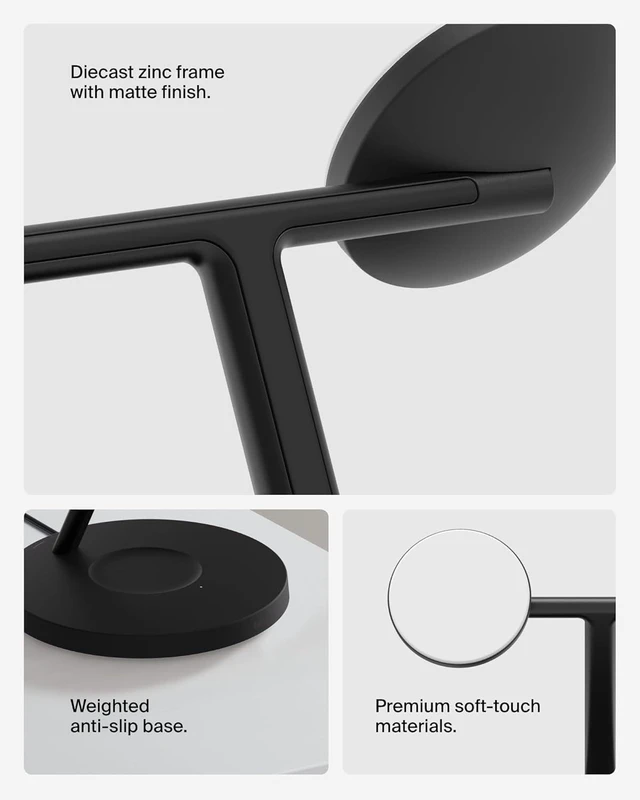 Alt view image 13 of 14 - MagSafe-Compatible Charger 3-in-1 Wireless Charging Station Qi2-Certified 15W Wireless Charge for iPhone 17 Series Watch AirPods w/Non-Slip Base 40W Included - Black