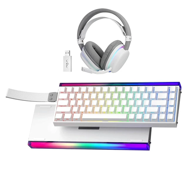 Alt view image 8 of 14 - Aula Hall Effect Keyboard and Headset Combo, Aula Hero 68 HE Hall Effect Keyboard G7 Wireless Headset