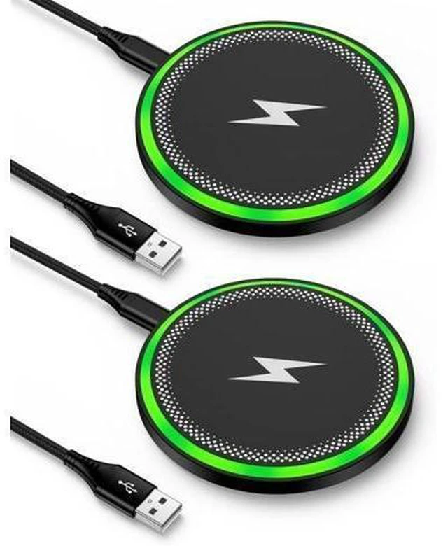 Alt view image 7 of 12 - Wireless Charger Galaxy Cargador Inalmbrico Para For Galaxy S25 Ultra S25+ S24 2 Pack 15w Fast Cordless Charging Pad For Google Pixel 10 Pro XL/9a/8 Qi-Enabled Android Phone Station