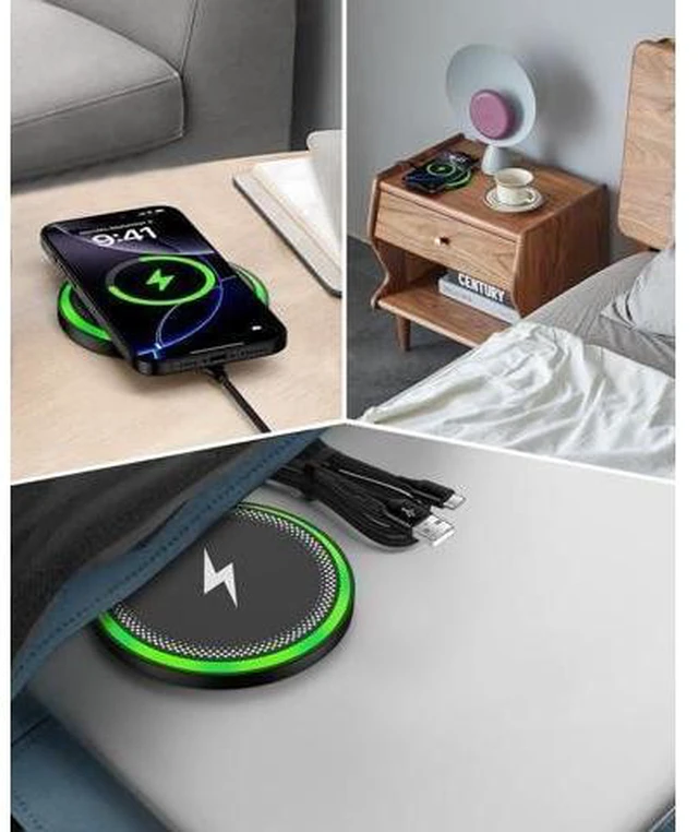 Alt view image 11 of 12 - Wireless Charger Galaxy Cargador Inalmbrico Para For Galaxy S25 Ultra S25+ S24 2 Pack 15w Fast Cordless Charging Pad For Google Pixel 10 Pro XL/9a/8 Qi-Enabled Android Phone Station