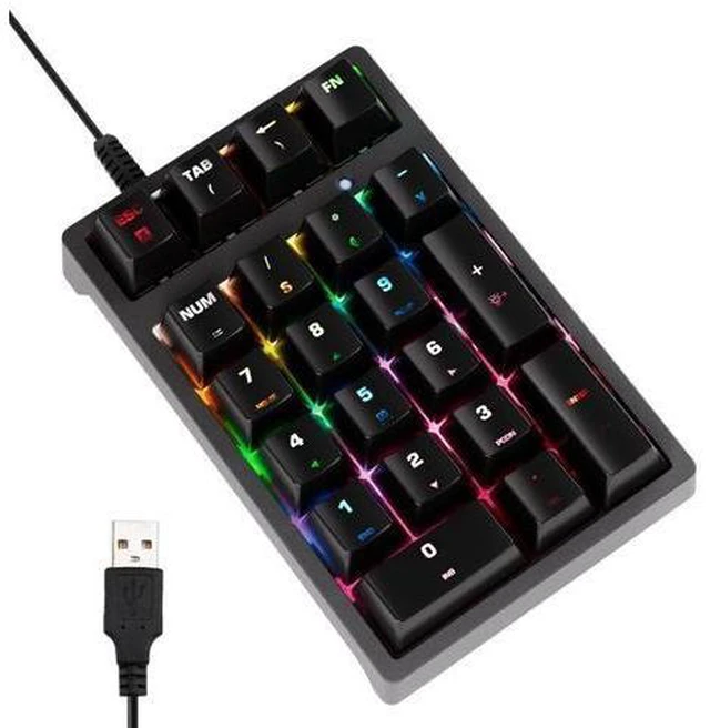 Alt view image 7 of 12 - K21 Mechanical Digital Keyboard Multi-functional Keys - Specialized for Bank Accounting and Office Use - Digital Small Keyboard