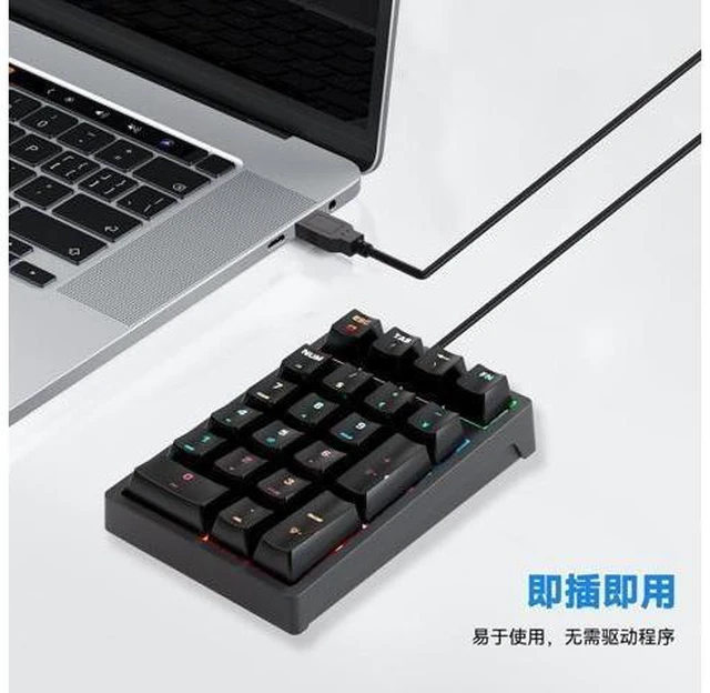 Alt view image 9 of 12 - K21 Mechanical Digital Keyboard Multi-functional Keys - Specialized for Bank Accounting and Office Use - Digital Small Keyboard