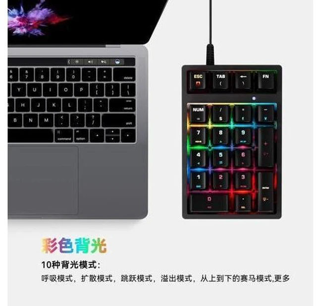 Alt view image 10 of 12 - K21 Mechanical Digital Keyboard Multi-functional Keys - Specialized for Bank Accounting and Office Use - Digital Small Keyboard