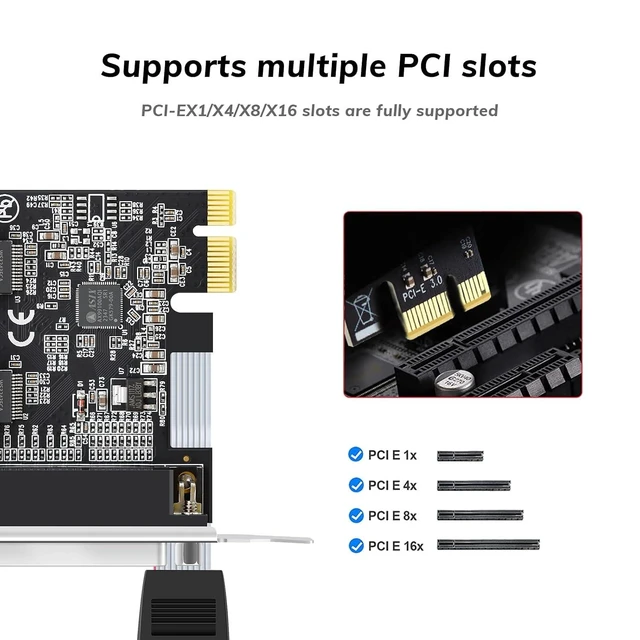 Alt view image 10 of 14 - PCI Express DualSerial 1 Parallel Combo Card, PCIe to DB9 RS232 COM + DB25 LPT Printer Port Expansion Card with Low Profile Bracket, Industrial Controller Card for Desktop PC