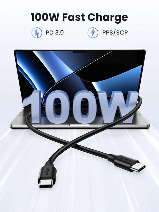 Alt view image 9 of 14 - 100W 3-Pack USB C Cable Fast Charging USB-C Charger Cable Compatible with iPhone 17/17 Air/17 Pro/17 Pro Max/16 MacBook Pro 2022 iPad Pro 2022 Galaxy S25/S24 Ultra Pixel 6.6FT