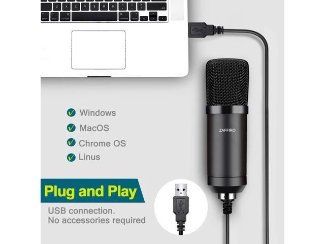 Alt view image 13 of 14 - USB Microphone Kit: Plug & Play USB Computer Mic Cardioid Podcast Condenser Microphone Kit, PC Streaming Mic are suitable for Youtube, Streaming, Recording Music, Live Streaming and Gaming