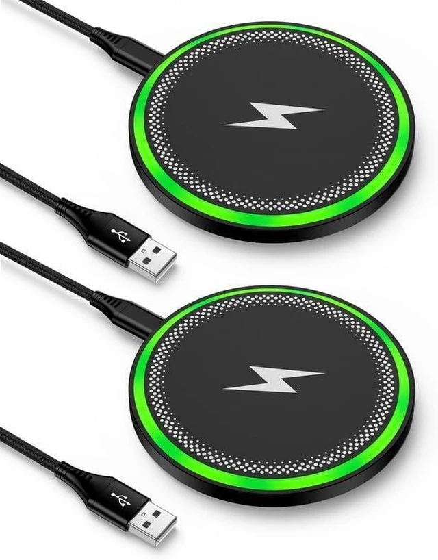 Alt view image 8 of 14 - Wireless Charger Galaxy Cargador Inalmbrico Para For Galaxy S25 Ultra S25+ S24 2 Pack 15w Fast Cordless Charging Pad For Google Pixel 10 Pro XL/9a/8 Qi-Enabled Android Phone Station