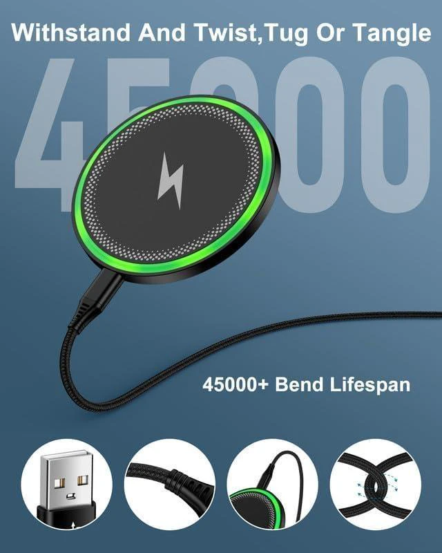 Alt view image 10 of 14 - Wireless Charger Galaxy Cargador Inalmbrico Para For Galaxy S25 Ultra S25+ S24 2 Pack 15w Fast Cordless Charging Pad For Google Pixel 10 Pro XL/9a/8 Qi-Enabled Android Phone Station