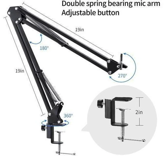 Alt view image 10 of 12 - Caattiilaa USB Microphone - PC Streaming Podcast Microphone, Recording Microphone, Gaming Microphone, 192KHZ/24Bit Condenser Mic, USB Mic Kit with Sound Chipset Boom