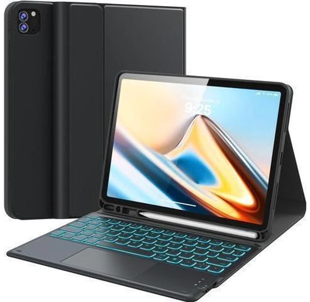 Alt view image 6 of 10 - iPad Air 5th/4th Generation Case with Keyboard, iPad Pro 11 inch Keyboard, Smart Trackpad, 7 Color Backlit, Wireless Detachable Keyboard for iPad Air 10.9 2022/2020, iPad Pro 11 (4/3/2/1 Gen), Black