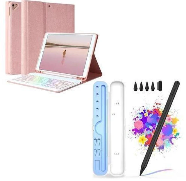 Alt view image 6 of 10 - New iPad 9th Generation Keyboard Case 10.2"(2021)/8th Gen/7th Gen Bundle with Stylus Pen for iPad, Apple Pencil for iPad 9th&10th Generation