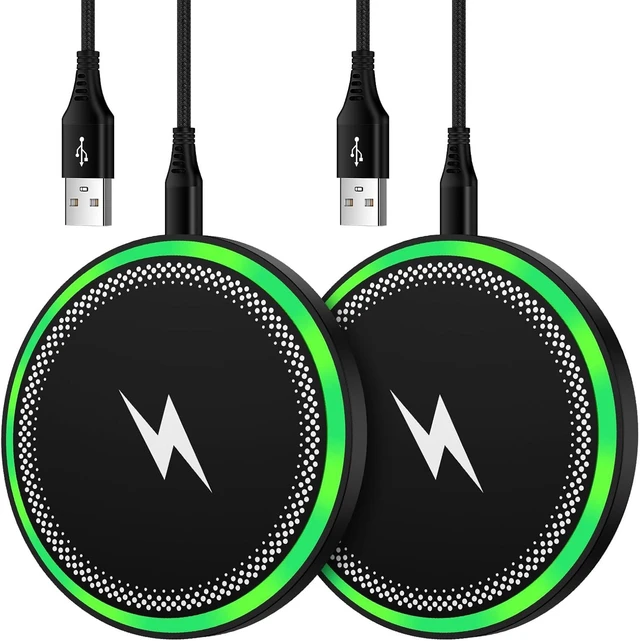 Alt view image 8 of 14 - S25 Wireless Android Charger Fast Charging Pad for Galaxy S25 Ultra/S24 Plus/FE/S23/S22/S21 2Pack 15W Fast Wireless Phone Charger Station for Motorola Edge 2024/G Stylus 5G/Razr 2024