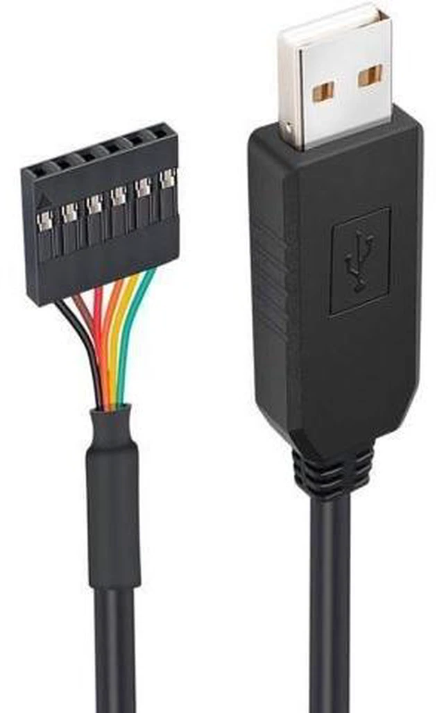 Alt view image 12 of 12 - DTECH FTDI USB to TTL Serial Adapter 5V Cable 6 Pin Female Socket Header UART IC FT232RL Chip for Windows 10 8 7 Linux MAC OS (3ft, Black)