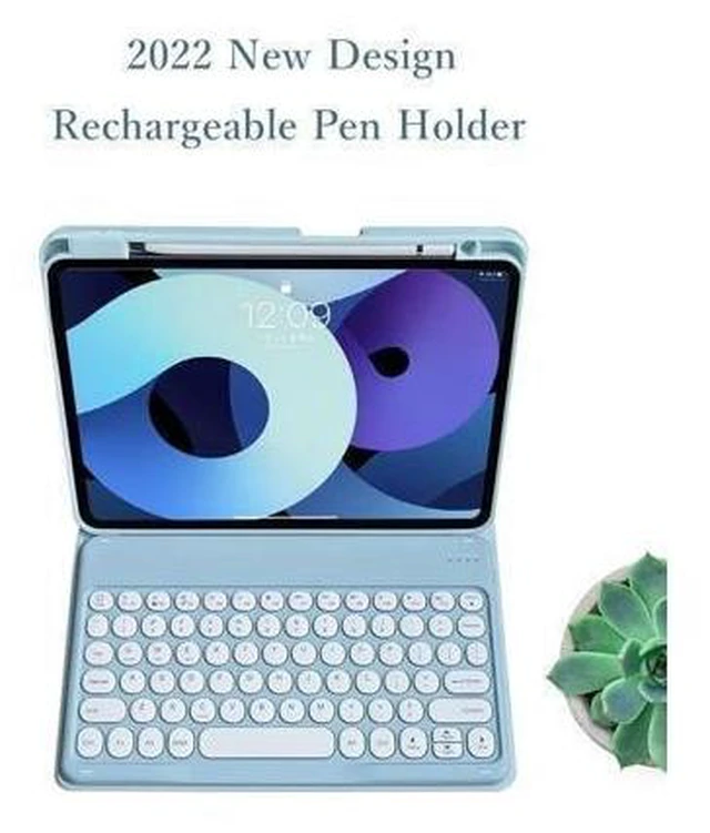 Alt view image 9 of 10 - kaitesi Keyboard Case Compatible with iPad Mini A17 Pro/iPad Mini 6th Generation Keyboard Case Round Button Detachable BT Color Keyboard Cover(Mint Green)