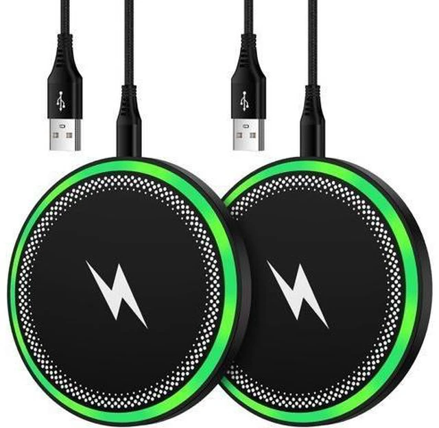 Alt view image 8 of 14 - S25 Wireless Android Charger Fast Charging Pad for Galaxy S25 Ultra/S24 Plus/FE/S23/S22/S21 2Pack 15W Fast Wireless Phone Charger Station for Motorola Edge 2024/G Stylus 5G/Razr 2024