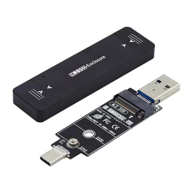 Alt view image 8 of 14 - Type-C & USB3.0 to NVME M-Key M.2 NGFF SATA SSD PCBA Case 2230/2242mm Adapter RTL9210B Chipset