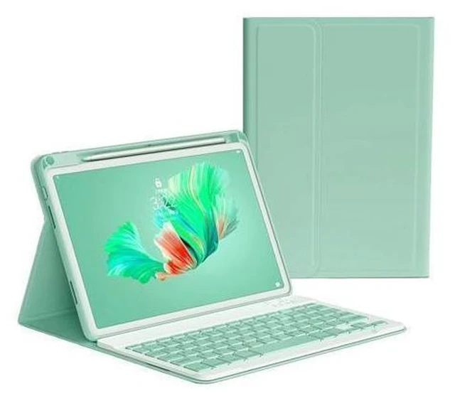 Alt view image 6 of 10 - KMXDD Keyboard Case Compatible with iPad 10th Generation 2022 10.9 inch Case with Keyboard Case with Keyboard Removable Bluetooth Wireless Keyboard Folio Case,Mint Green