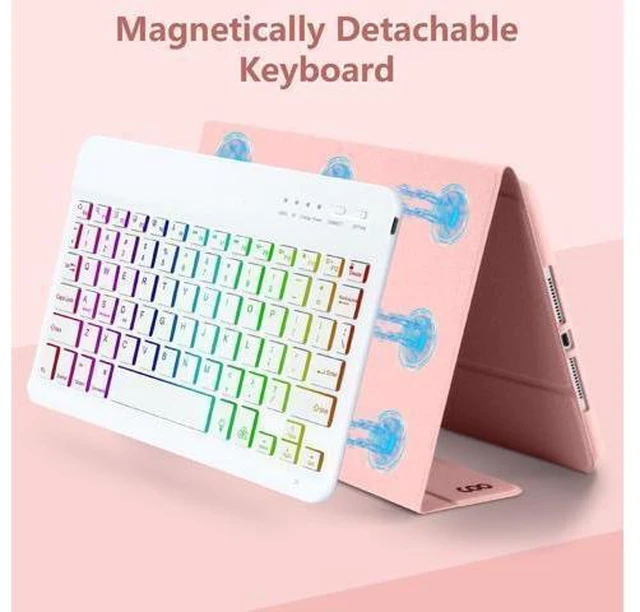 Alt view image 9 of 10 - New iPad 9th Generation Keyboard Case 10.2"(2021)/8th Gen/7th Gen Bundle with Stylus Pen for iPad, Apple Pencil for iPad 9th&10th Generation