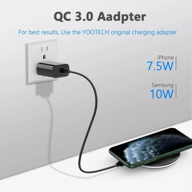 Alt view image 8 of 12 - Wireless Charger 10W Max Wireless Charging Pad with Quick Adapter Compatible with iPhone 17/17 Pro/17 Pro Max/Air/16/15/14/13/SE 2022/12/11/X Galaxy S25/S24/S23 for 3