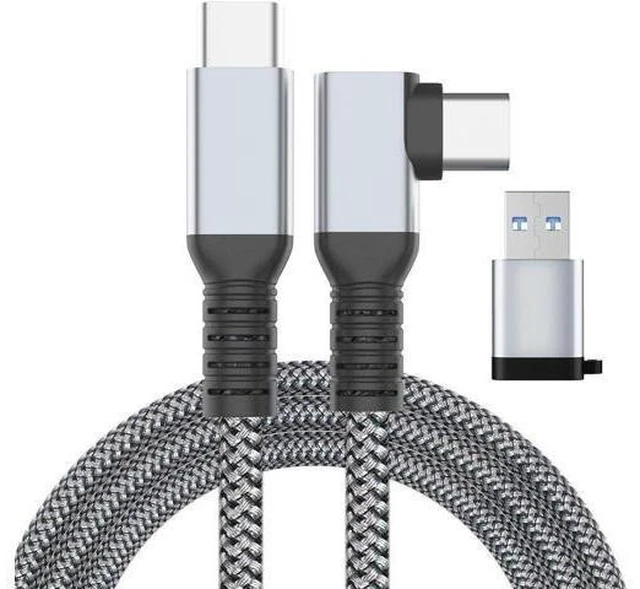 Alt view image 8 of 14 - Link Cable 16FT VR Cable Compatible with Meta Oculus Quest 2/Quest 3/Pro Pico, Nylon Braided Accessories and Gaming PC Steam VR, USB 3.0 Data Transfer Type C Cable, for VR Headset