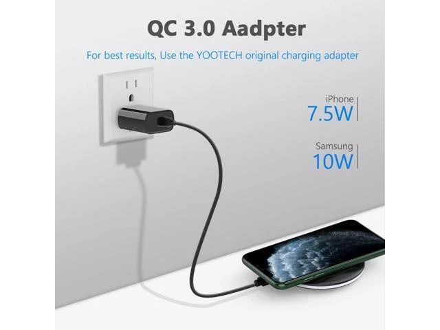 Alt view image 8 of 12 - Wireless Charger 10W Max Wireless Charging Pad with Quick Adapter Compatible with iPhone 17/17 Pro/17 Pro Max/Air/16/15/14/13/SE 2022/12/11/X Galaxy S25/S24/S23 for 3