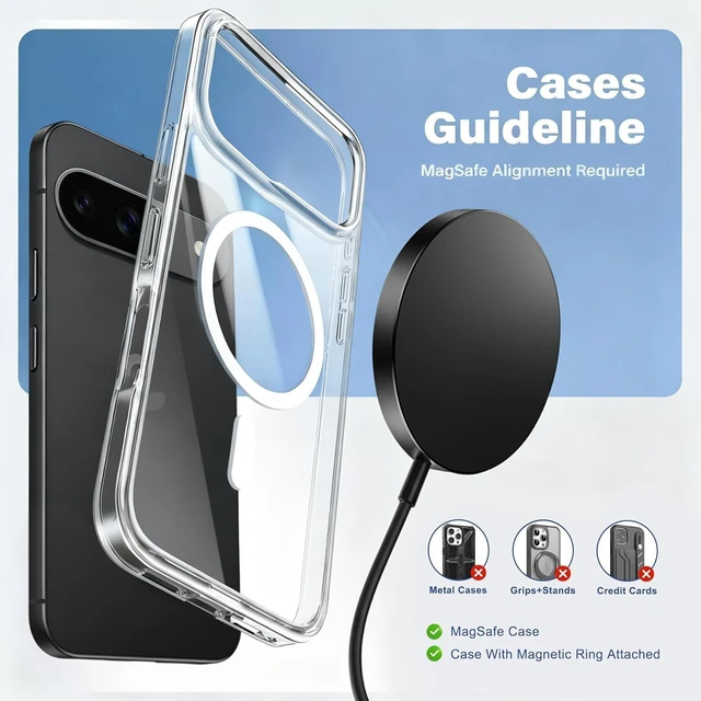 Alt view image 13 of 14 - Magnetic Wireless Charger Charging Pad: 15W Qi Fast Portable for iPhone 17 16e 16 15 14 13 12 Series & AirPods 4 3 2 Pro-Google Pixel 10 Series & Galaxy S25 Qi2 Ready-USB-C/A Dual Ports 3 Pack Black