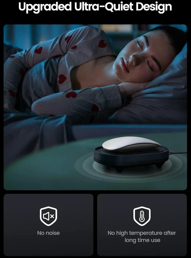 Alt view image 11 of 14 - Dual Turntable Mouse Mover, Turbo 3 Mouse Jiggler with Adjustable Intervals, ON/Off Switch, Undetectable & Noiseless Mouse Shaker Simulate Realistic Mouse Movement for Secure Computer Activity