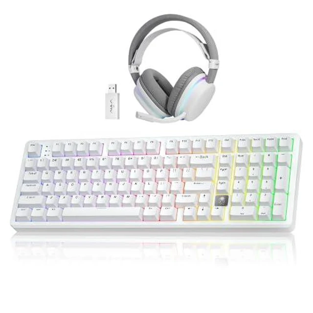 Alt view image 8 of 14 - LEOBOG Wireless Keyboard and Headset Combo, LEOBOG HI98C Pro Wireless Keyboard G7 Wireless Headset