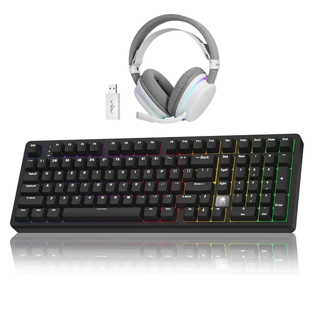 Alt view image 8 of 14 - LEOBOG Wireless Keyboard and Headset Combo, LEOBOG HI98C Pro Wireless Keyboard G7 Wireless Headset