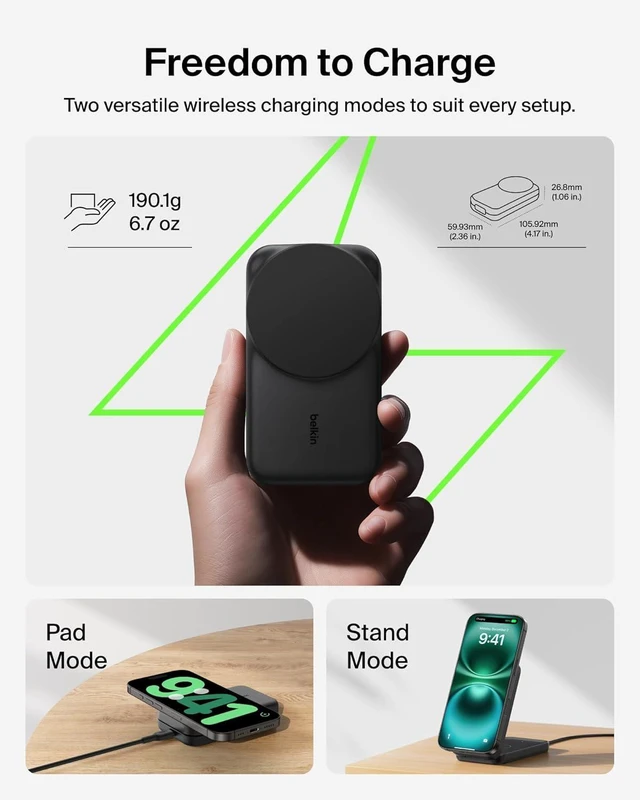 Alt view image 12 of 14 - MagSafe Charger Compatible 3-in-1 Charging Station Qi2.2 25W Magnetic Wireless Charger Dock Foldable Charging Stand for iPhone 17/16/15 Watch AirPods Pixel 10 (45W Adapter Included)