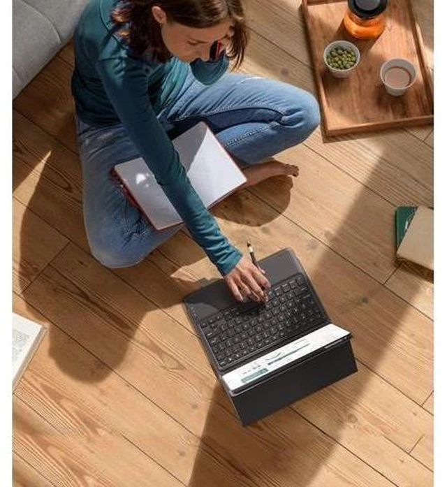 Alt view image 14 of 14 - For iPad 9.7 inch Case with Keyboard, iPad 6th Gen (2018), iPad 5th Gen (2017), iPad Air 2 (2014), 7 Color Backlit, Support 2 BT Devices, Touchpad Keyboard, Black