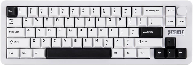 Alt view image 8 of 14 - EPOMAKER Galaxy68 QMK/VIA Wireless Mechanical Keyboard, Anodized Aluminum, TOP/Gasket, 6000mAh, RGB Side/Backlight, 65% Gaming Keyboard with Hot-Swap Creamy Switch (White, Wisteria Linear Switch)