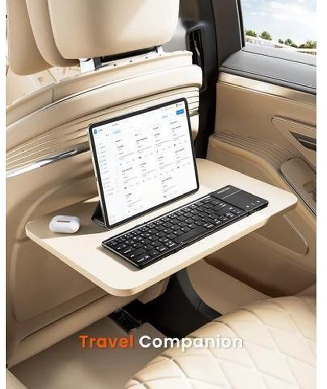 Alt view image 9 of 10 - Foldable Bluetooth Keyboard, Portable Wireless Folding Keyboard with touchpad, Travel Pocket for iOS, Mac OS, Android, Windows Laptop Tablet Smartphone (BT5.1 x 3)
