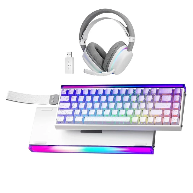 Alt view image 8 of 14 - Aula Hall Effect Keyboard and Headset Combo, Aula Hero 68 HE Hall Effect Keyboard G7 Wireless Headset