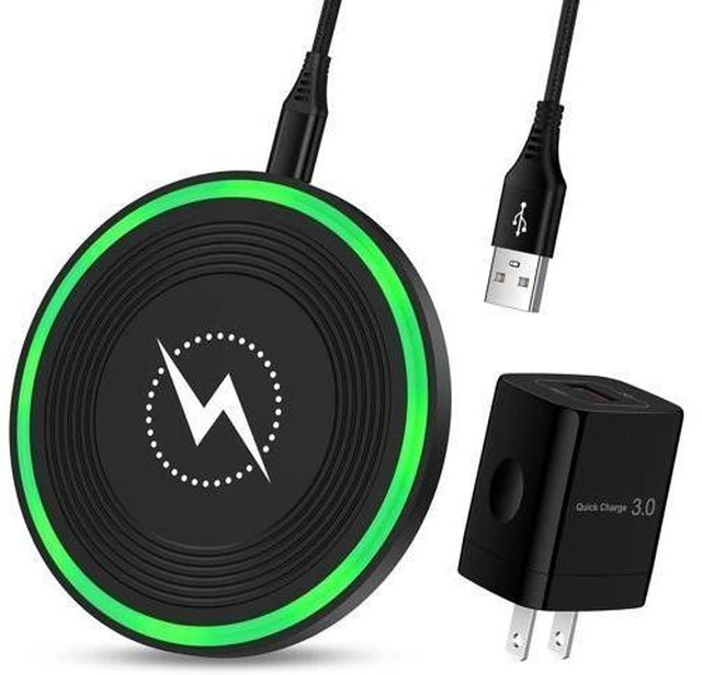 Alt view image 8 of 14 - Wireless Charger Fast Charging Pad for Galaxy S25 Edge S24 Ultra S24+ S24 S23 FE S22 S21 S20 S10 Note 20 10 18W Phone Wall Charger Cargador Inalambrico for iPhone 15 Pro Max 15 Plus