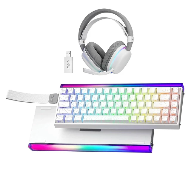 Alt view image 8 of 14 - Aula Hall Effect Keyboard and Headset Combo, Aula Hero 68 HE Hall Effect Keyboard G7 Wireless Headset