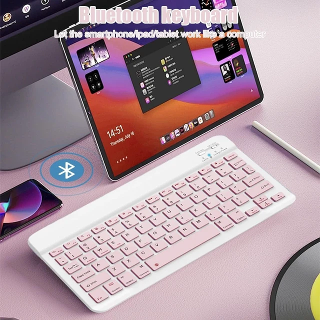 Alt view image 10 of 12 - Bluetooth Keyboard for iPad A16 11th 10th Generation, iPad Pro 13/12/11/10/9/8/7 inch, iPad Air 13/11th Gen, iPad mini Tablets, etc. - Slim Wireless Portable Travel Office Computer Accessories
